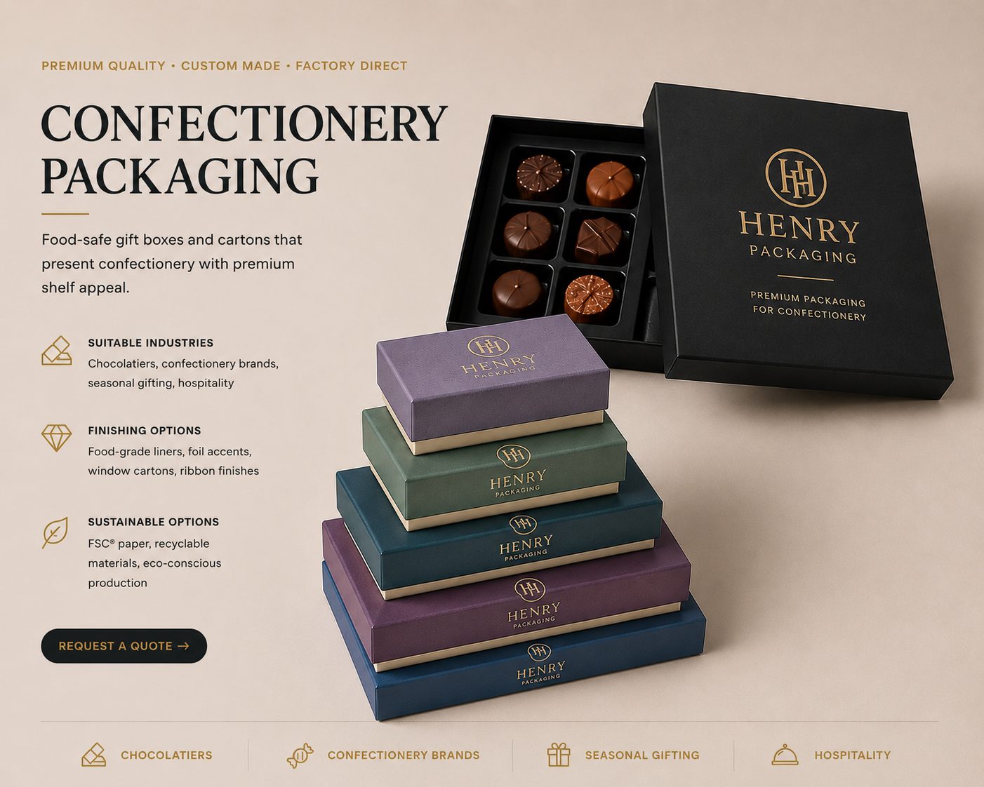 Custom Chocolate Packaging Manufacturer