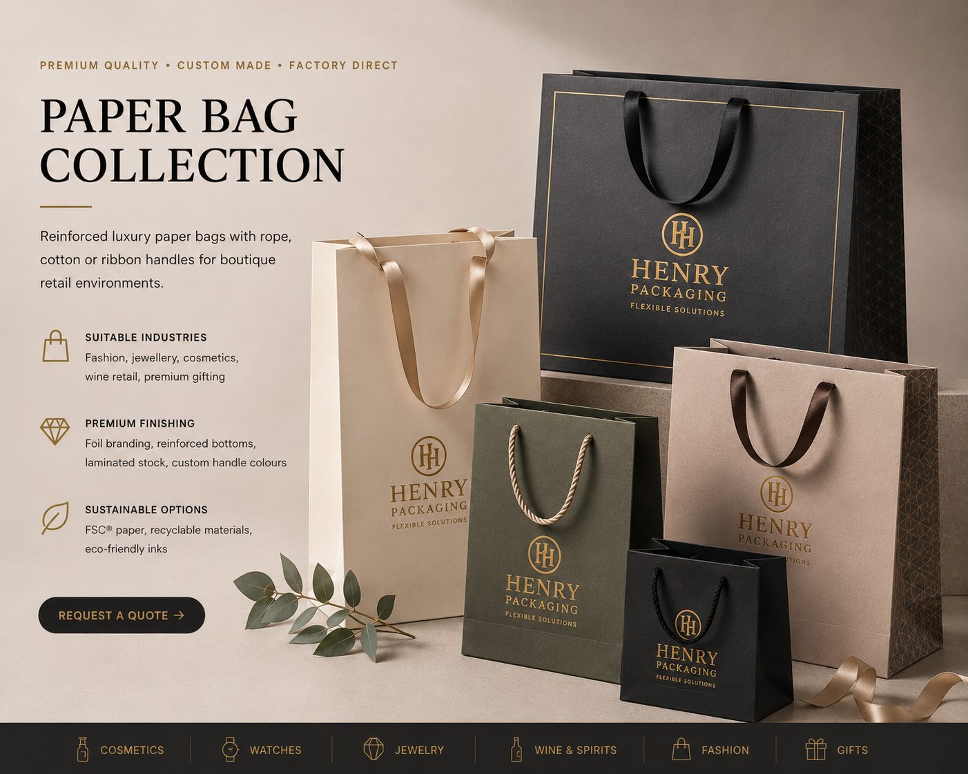 Custom Luxury Paper Bag Manufacturer